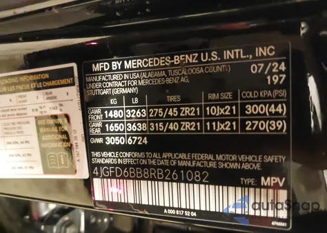 2024 Mercedes-Benz Amg Gle 53 Coupe 4Matic+ from USA, damaged, VIN 4JGFD6BB8RB261082